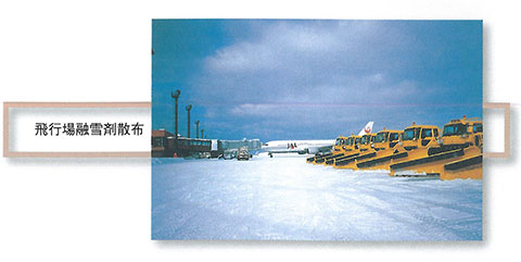 飛行場融雪剤散布